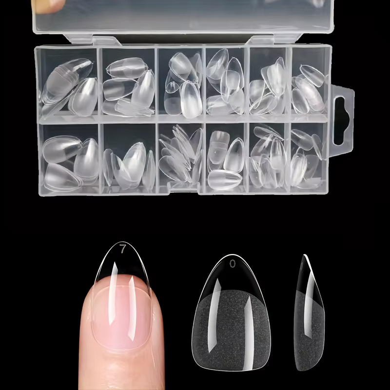 120 pièces couverture complète presse sur les pointes des ongles Stiletto amande carré cercueil fran