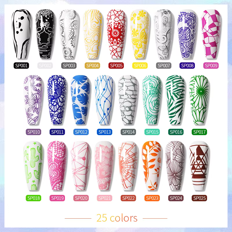 BORN PRETTY 10 ml 25 couleurs vernis à ongles vernis à ongles avec décoller latex noir blanc vernis
