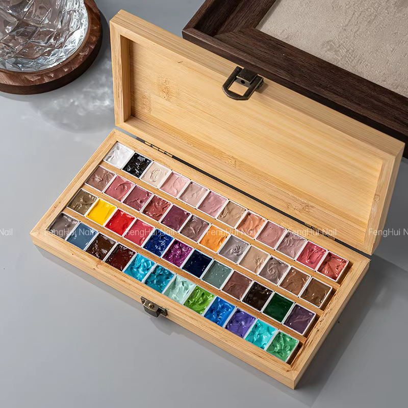 Palette de vernis à ongles gel Pat Patting 48 couleurs/boîte, pour transfert de motifs français, à r