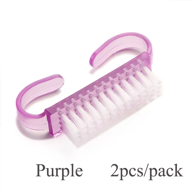 ERUIKA 2 pièces/ensemble brosse de nettoyage des ongles enlever la poussière manucure pédicure outil