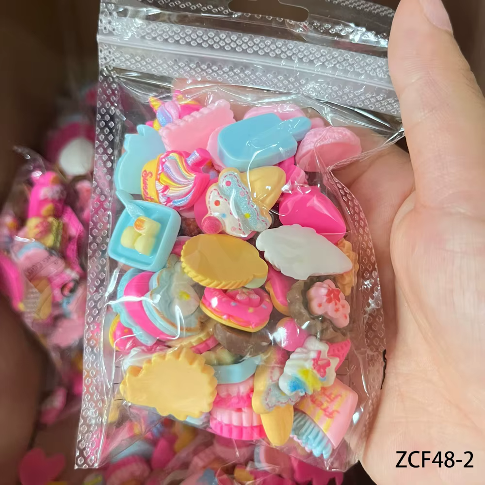 Breloques mixtes en résine Kawaii pour Nail Art, ours/canard/fleurs/arcs 3D, décoration d'ongles d'a