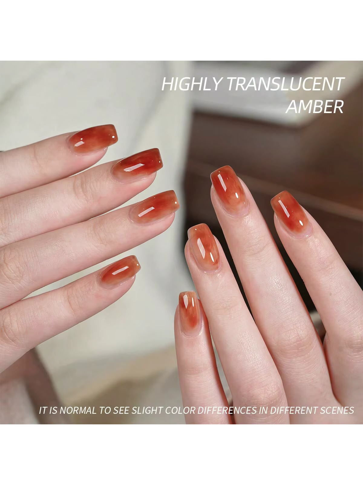 Vernis à ongles gel marron ambre transparent de 15Ml, UV Led, populaire, semi-permanent, pour la mai