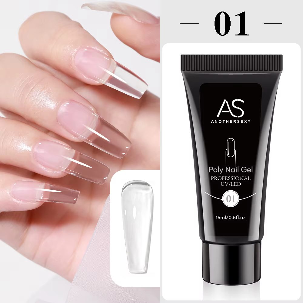 AS 15ml Gel d'extension d'ongle construire des ongles Poly Gel acrylique UV LED Extension rapide du
