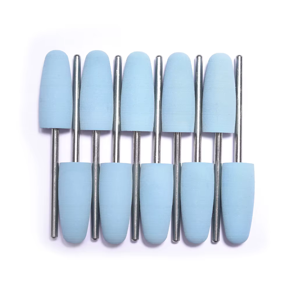 Foret à ongles en Silicone, ensemble de fraises en caoutchouc pour manucure et pédicure, tampon à on