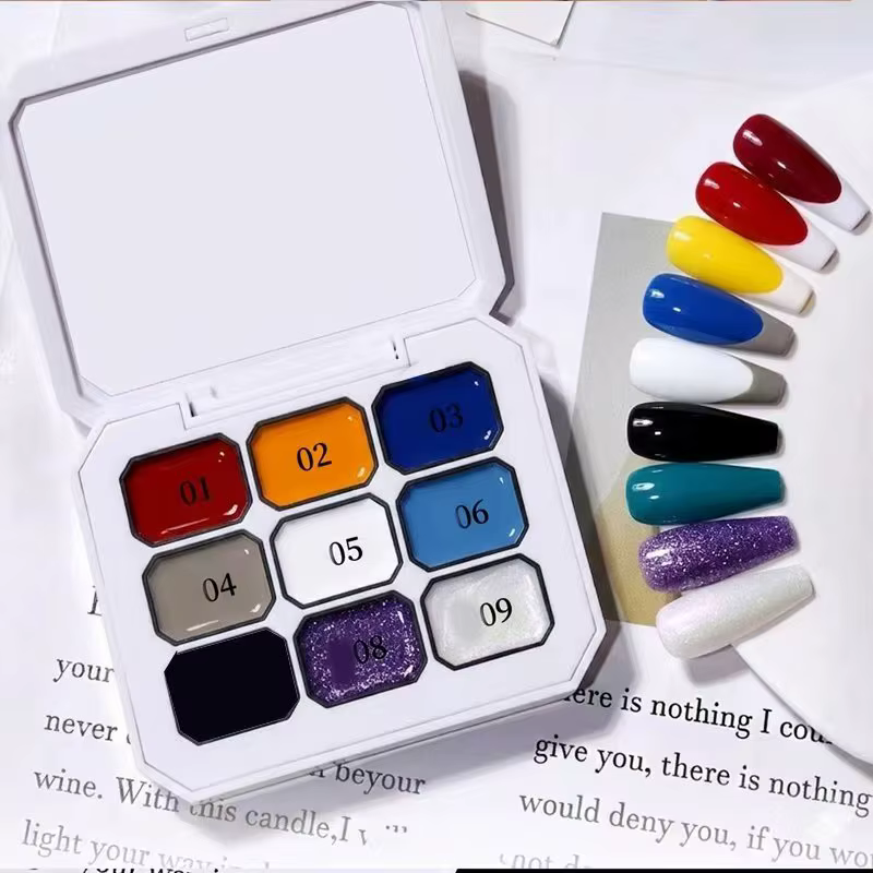 Gel vernis à ongles série bleue 9 couleurs, gel UV, nail art DIY sur le thème du football, adapté à 