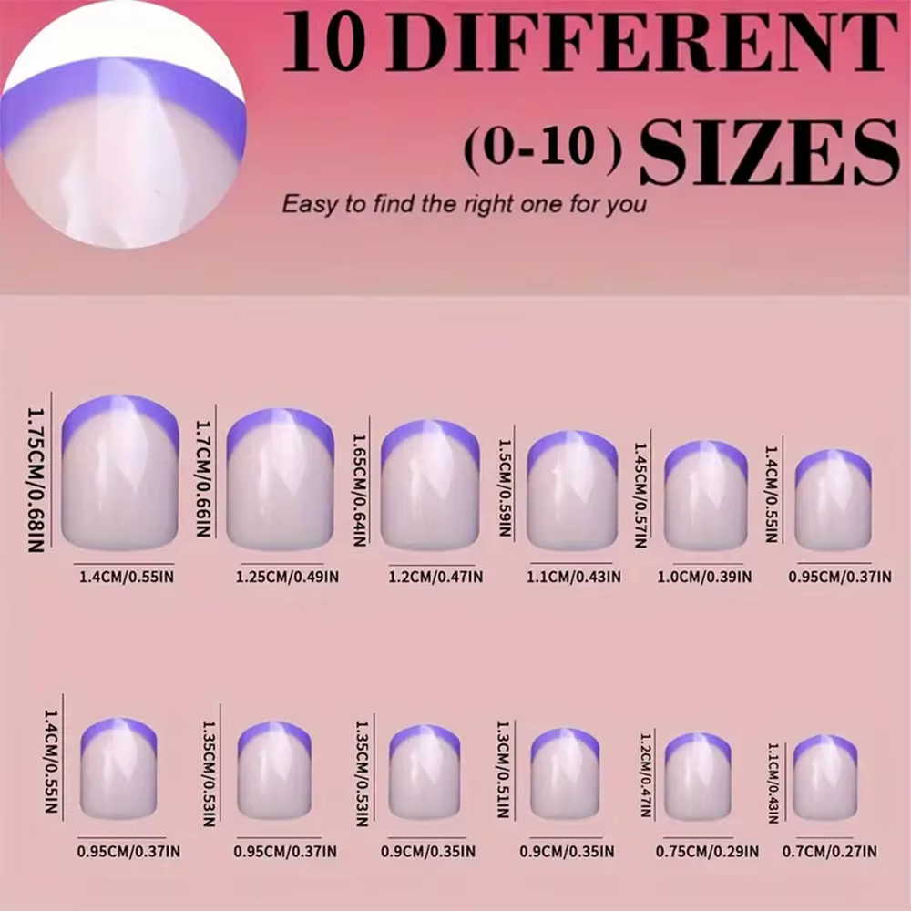 240/120 pièces été coloré faux ongles court carré presse sur ongles français acrylique manucure Nail