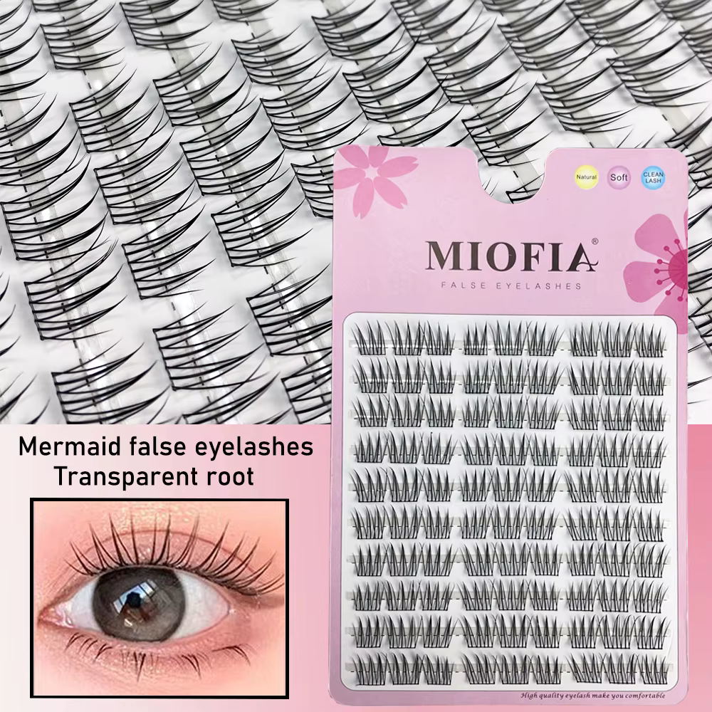 1/boîte 90 grappes idole faux cils noir naturel Manga cils Anime cils grande capacité cils Extension