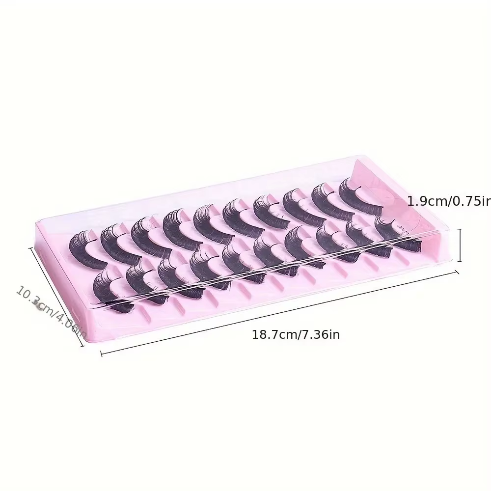 10 paires de cils à bande russe DD Curl cils 3D cils réutilisables moelleux faux cils Extensions rus