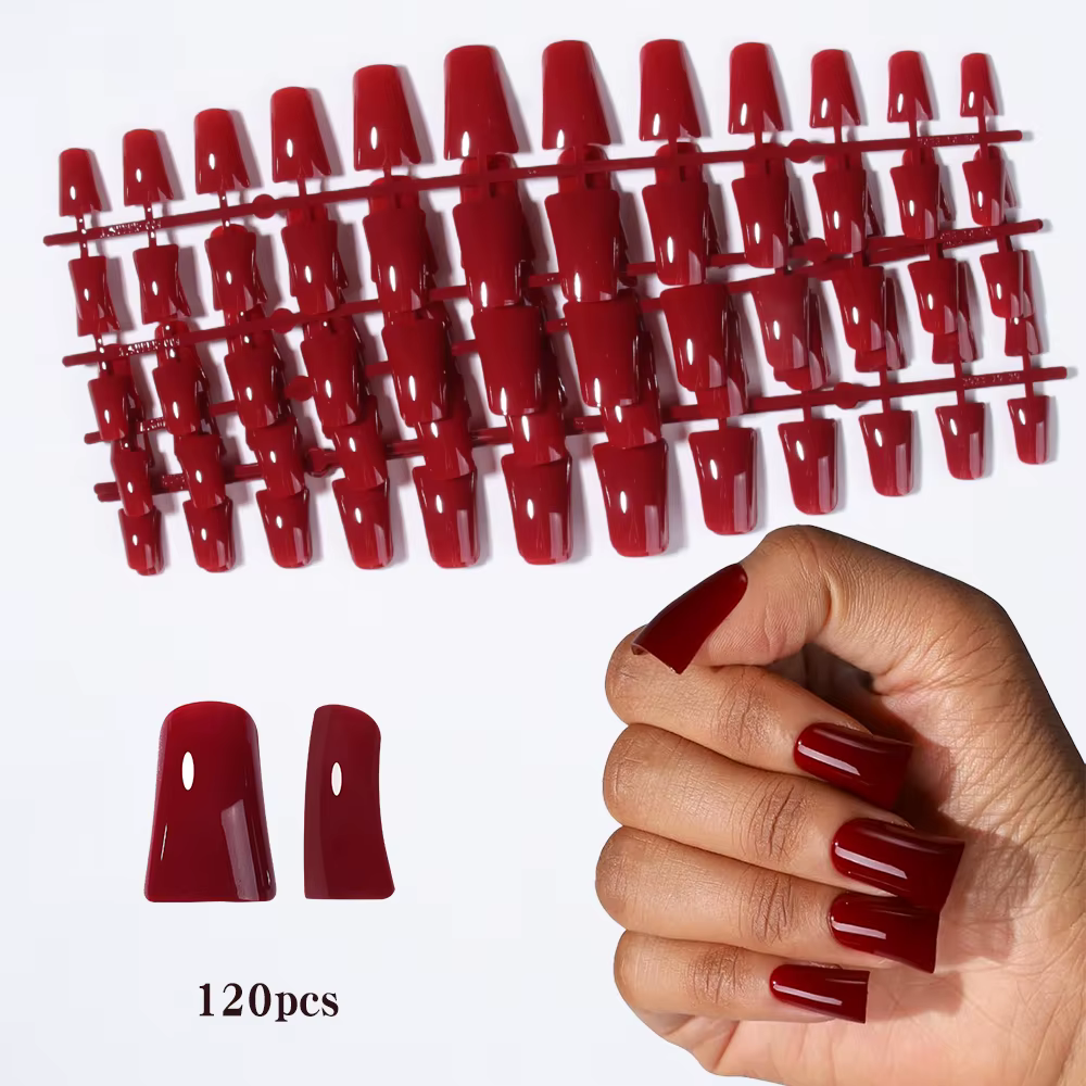 144 pièces ongles de canard élégance Simple et classique blanc français, presse réutilisable détacha
