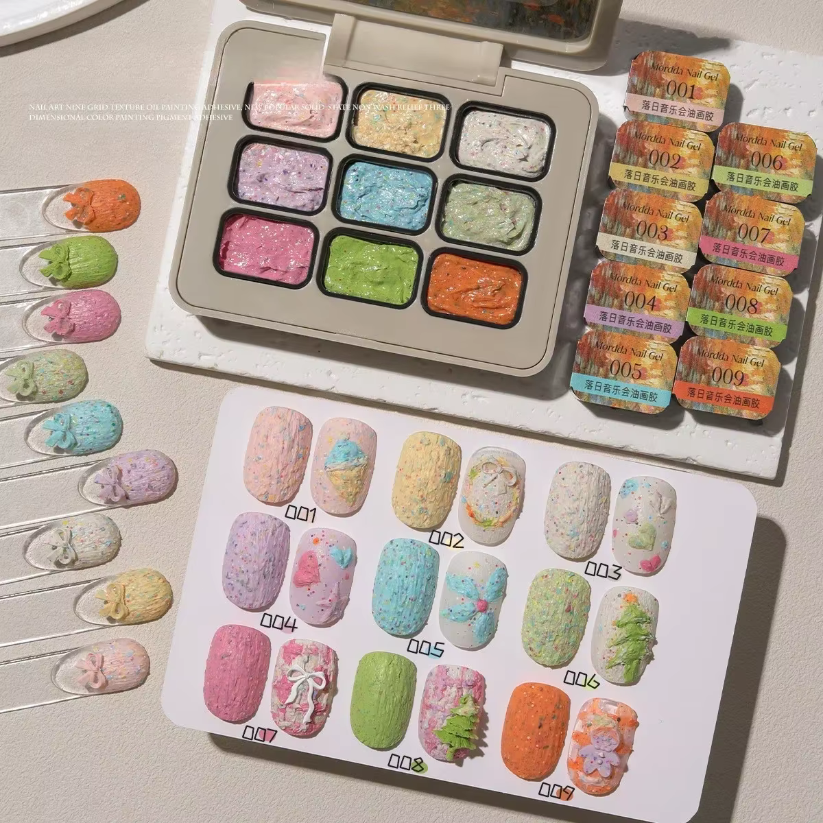 9 couleurs peinture à l'huile gel pour ongles tremper Gel de modélisation des ongles Gels Sculpture 