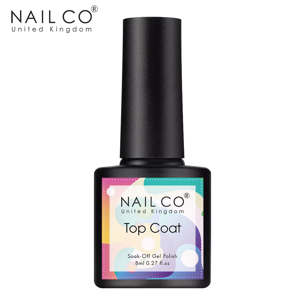 NailCo 15ml Base en caoutchouc et couche de finition Gel vernis à ongles Transparent rose Gel de con