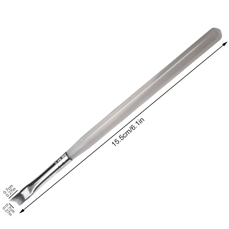 RS Nail – brosse professionnelle pour Nail Art français, en forme de demi-lune, Gel UV et peinture a