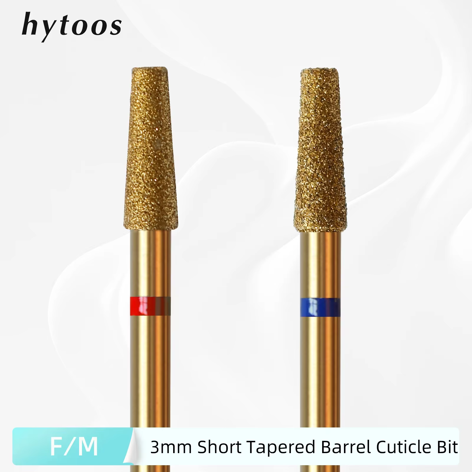 HYTOOS foret à ongles propre pour cuticules coniques de 3 mm, mèches à ongles en diamant russe en ti