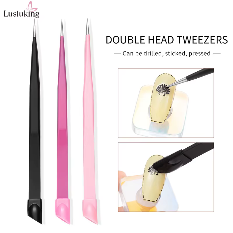 Pincettes à Double tête multi-usage, tête de pressage en Silicone, outil de coupe des ongles, prise