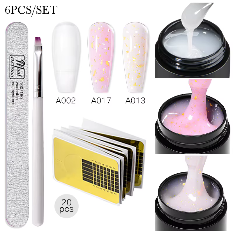 Kit de gel pour ongles d'extension Baby Boomer, gel de construction UV, ongles ombrés, camouflage, g
