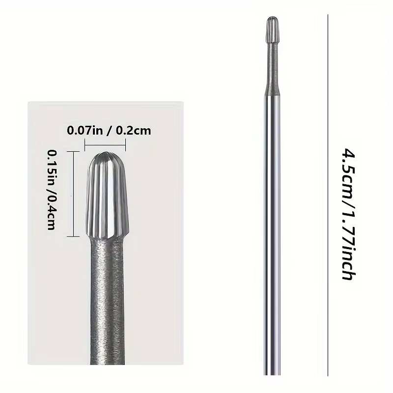 Forets à ongles de sécurité en carbure de tungstène, dissolvant de cuticules 3/32 "pour lime à ongle
