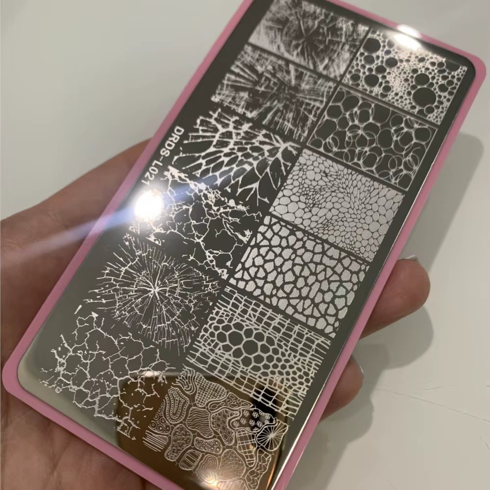 Plaques d'estampage pour ongles 12x6cm, modèle d'estampage pour Nail Art à rayures en marbre françai