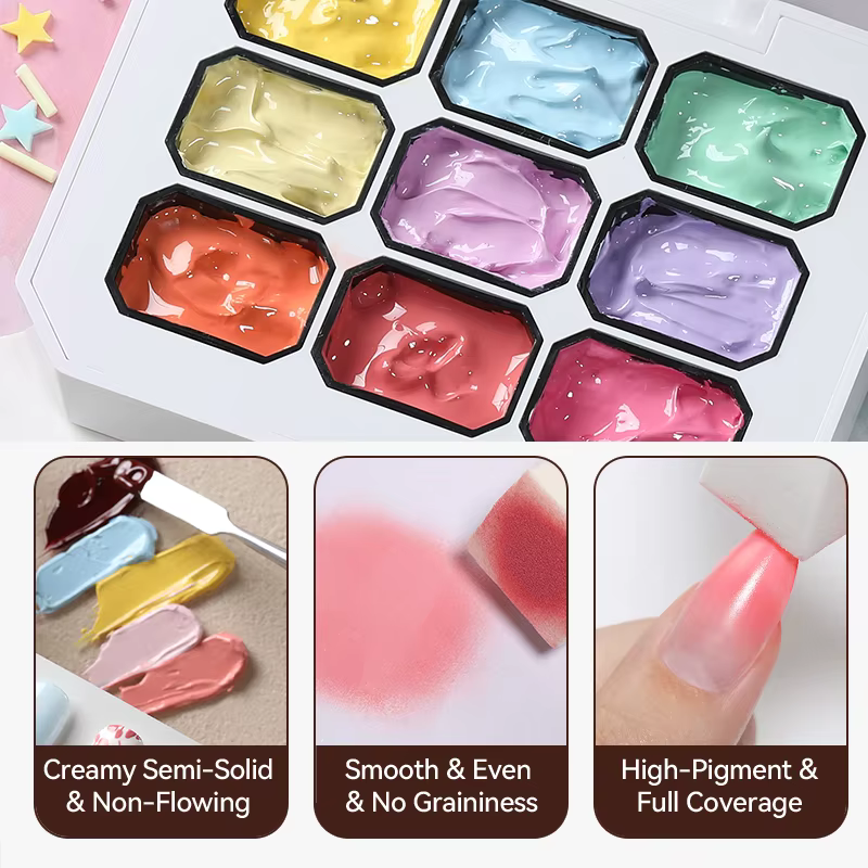 UR SUGAR 9 couleurs/1 groupe Pat peinture Gel ongles 4 en 1 Semi Permanent tremper les ongles UV LED