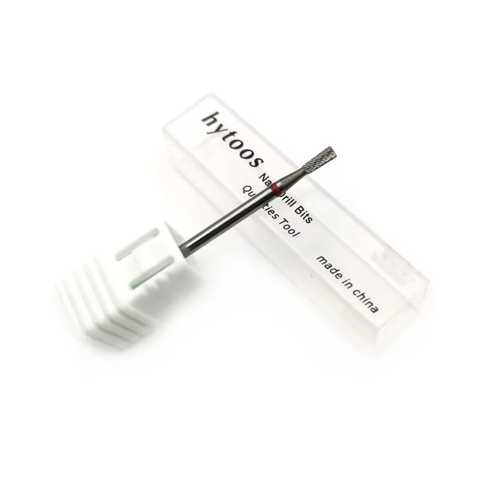 HYTOOS forets coniques inversés (coupe R) foret à ongles en carbure 3/32 pour manucure cuticules pro