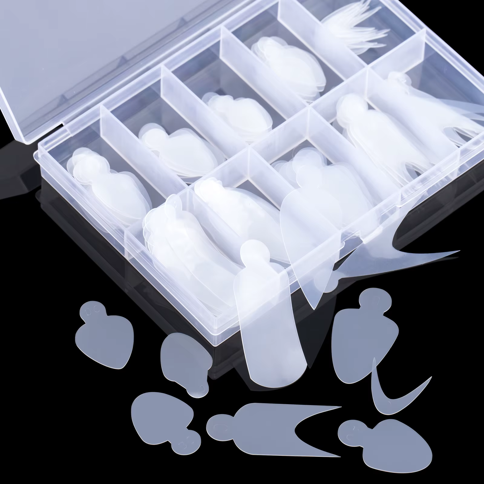 TP 60/120 pièces moule en Silicone pour ongles français réutilisable pour système Duet ongles double