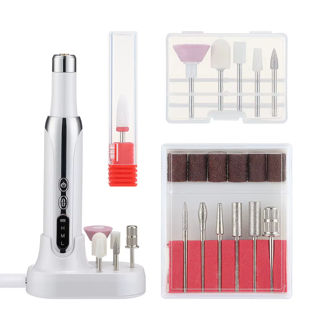 Perceuse à ongles professionnelle, stylo à poignée, lime à ongles, outils rechargeables pour ongles 