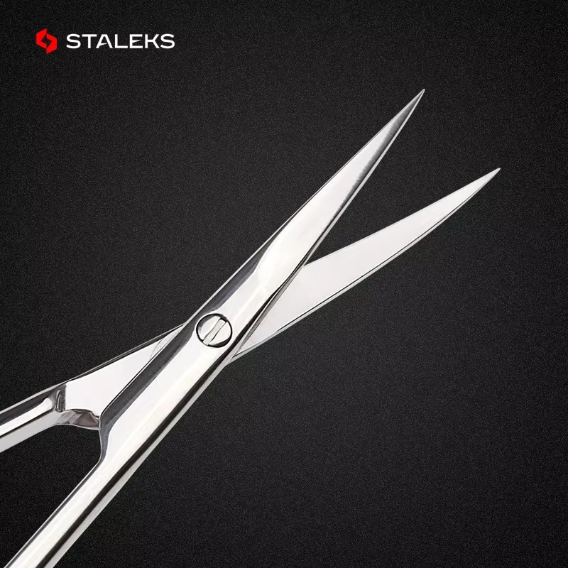 STALEKS SE-20-2 ciseaux à ongles de haute qualité en acier inoxydable coude ciseaux à sourcils Profe