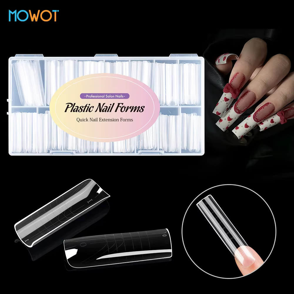 MOWOT nouveau carré double forme d'ongle Extension faux ongles conseils construction rapide Gel moul