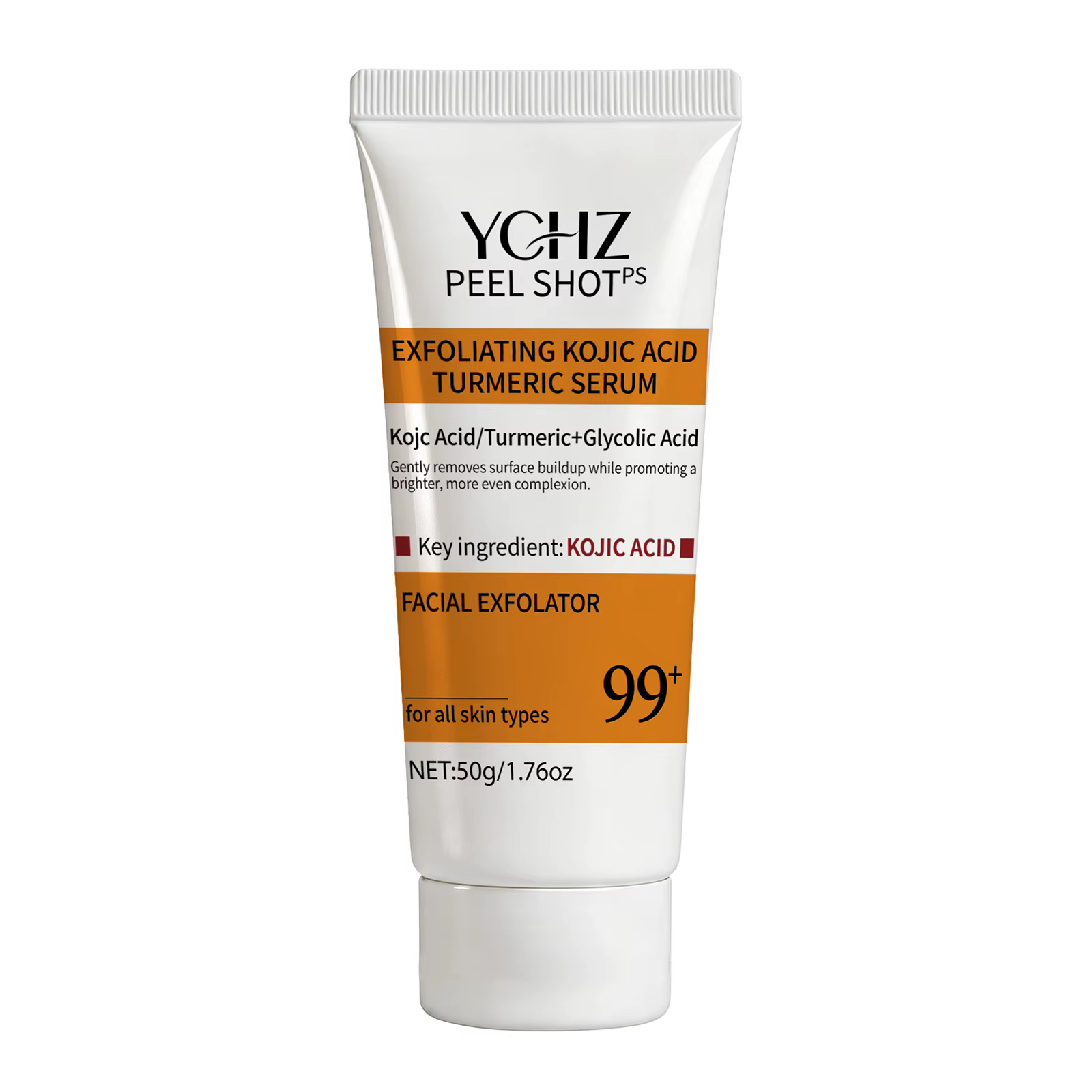 Gel exfoliant à l'acide kojique et au curcuma, adapté au visage et au corps, gommage doux parfumé à 
