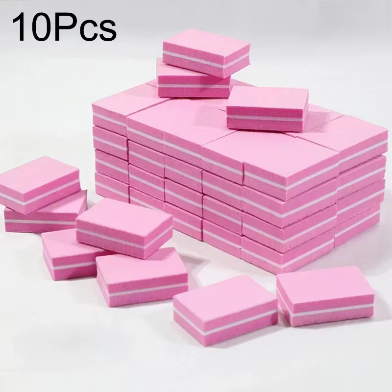 Tampon pour Nail Art, 50 à 10 pièces, Mini limes de ponçage, bloc de soins de pédicure, manucure et