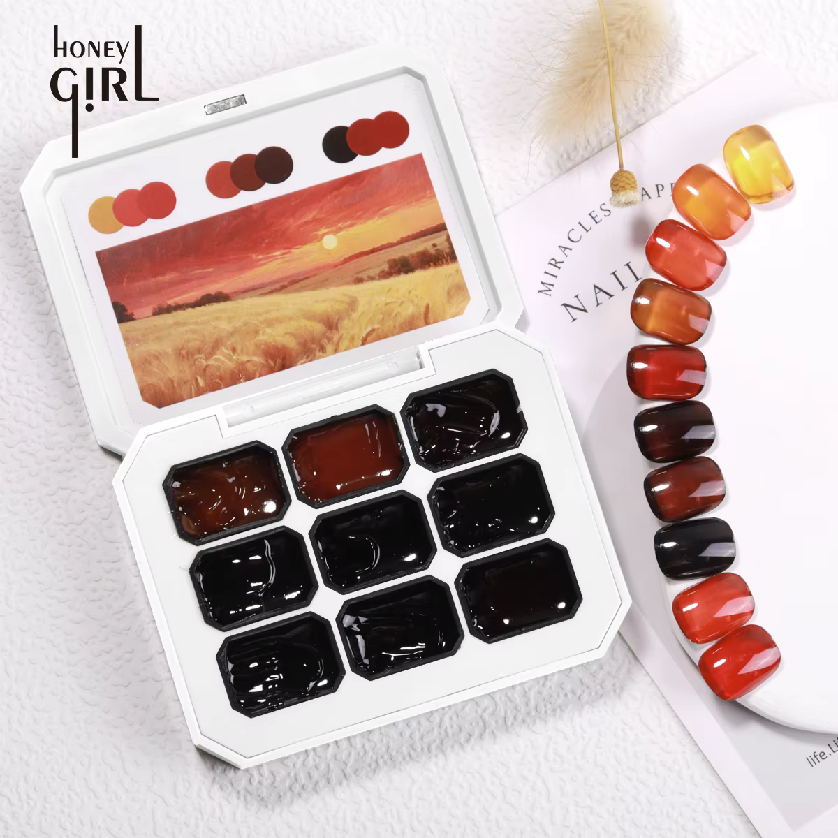 Vernis à ongles gel solide gelée ambre 9 couleurs, couleurs brillantes, transparentes et mates, pour