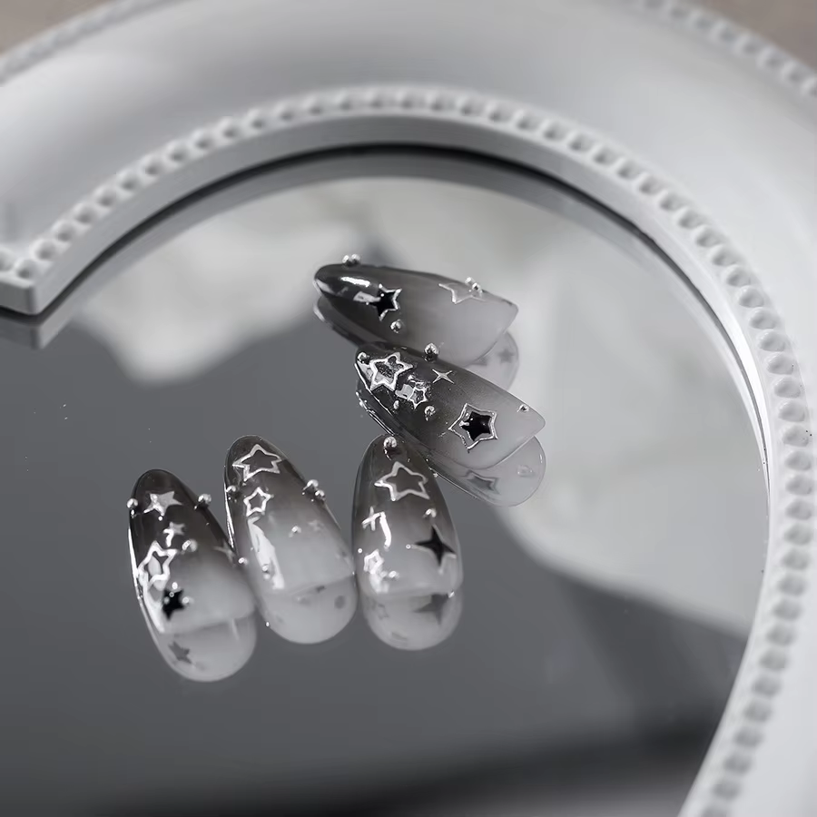 Autocollant pour ongles bronzants, adhésif Transparent sur le dos, pour Nail Art, Cool, étoile à cin