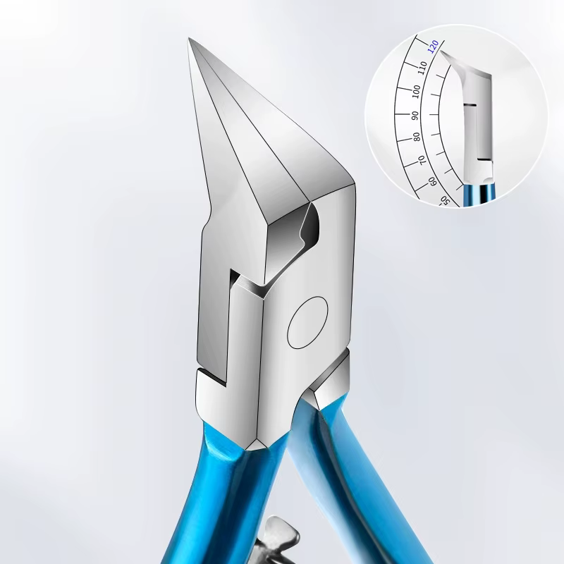 Coupe-ongles en acier inoxydable, lame droite pour ongles incarnés et épais, pointe pointue et point