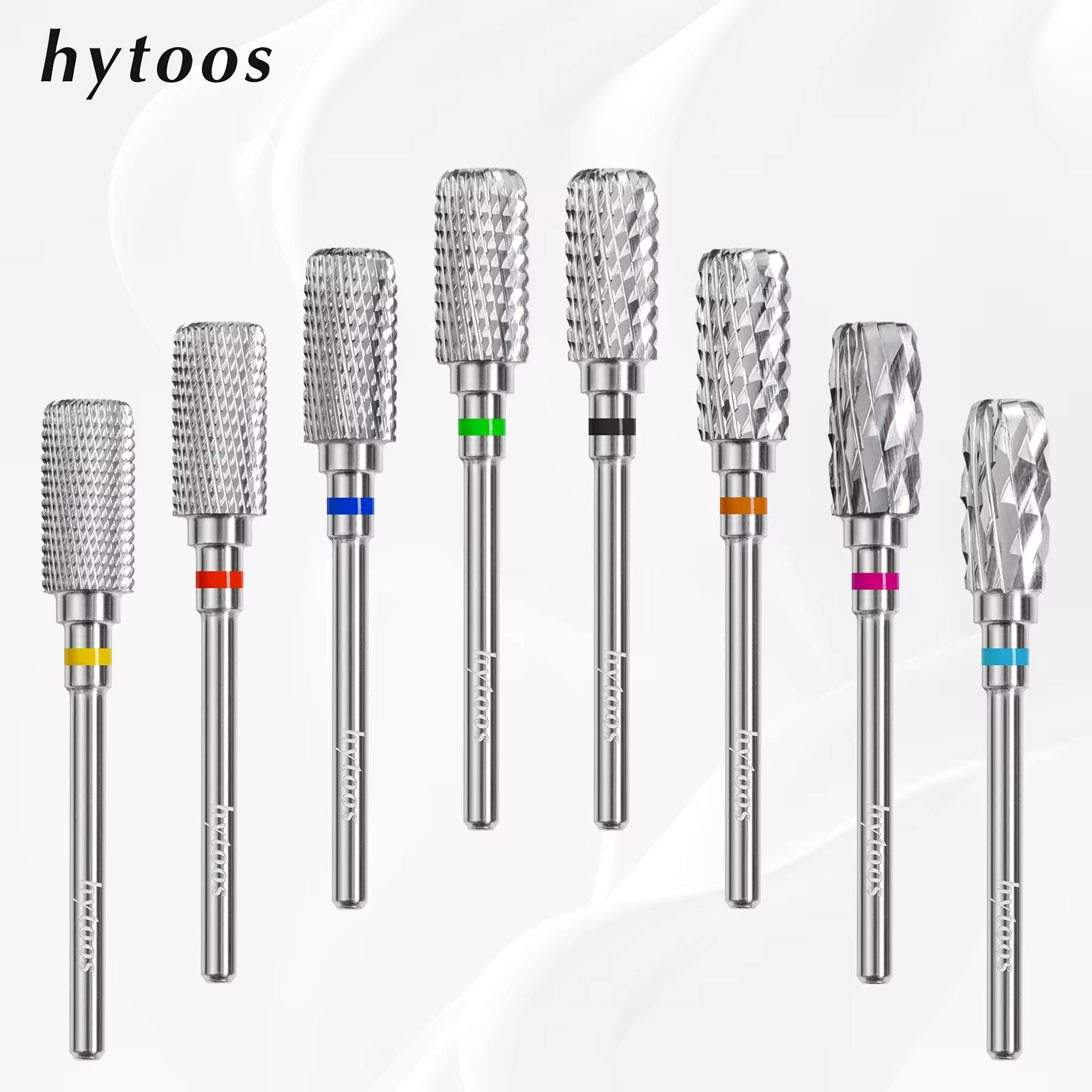 HYTOOS 13mm baril carbure forets à ongles anti-poussière foret à ongles 3/32 main droite manucure él