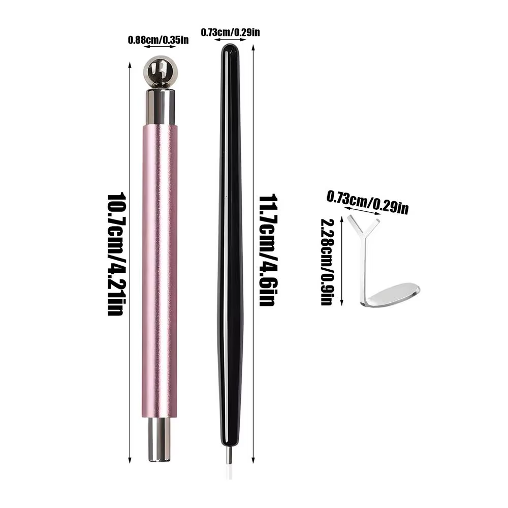 Kit magnétique pour nail art œil de chat, outils magnétiques en forme de cœur, aimants portables pou