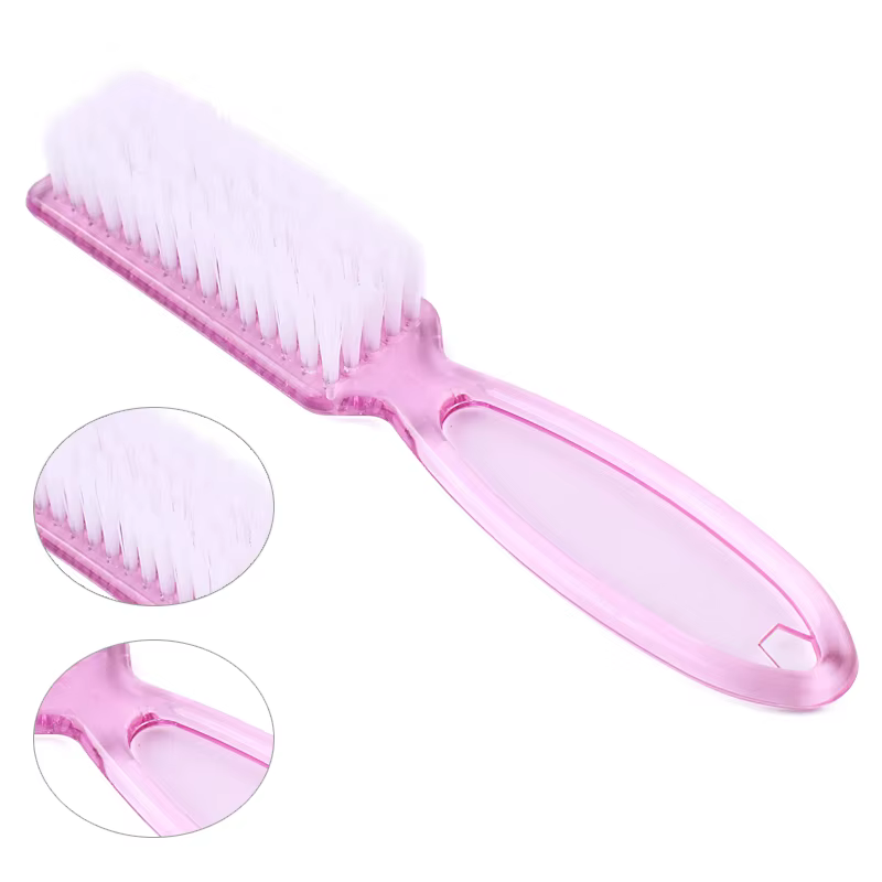 Brosse à ongles transparente, brosses de nettoyage, poignée en plastique, nettoyeur de brosse multif