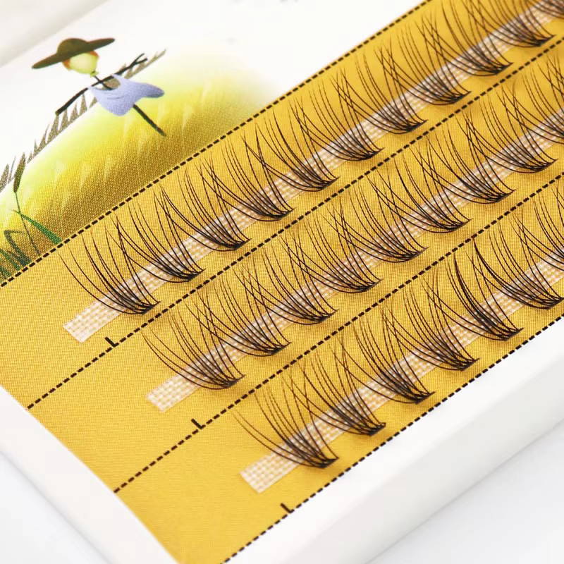 1 boîte/60 paquets de cils de vison naturel 3D russe extension de cils individuelle 10D grappe de ci