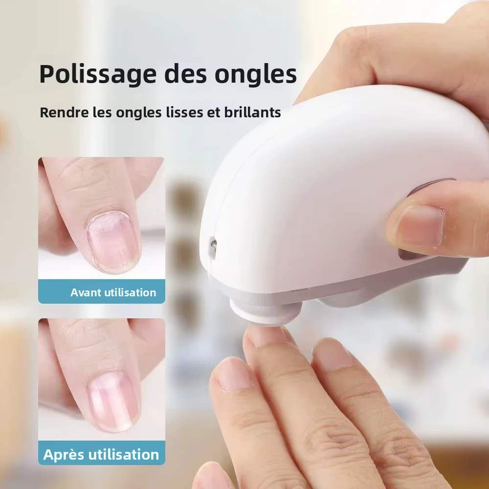 Coupe-ongles électrique avec fonction de ponçage et de polissage, coupe-ongles automatique rechargea