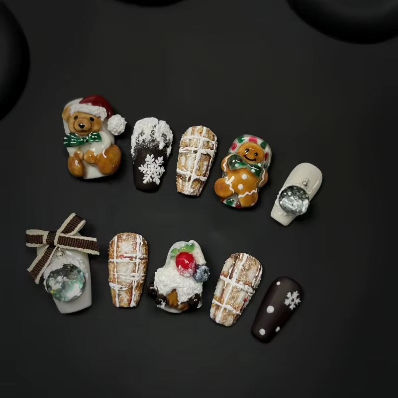 Moule 3D Transparent pour Nail Art, boule de cristal, avec étoiles, cœurs, flocons de neige et nœud 