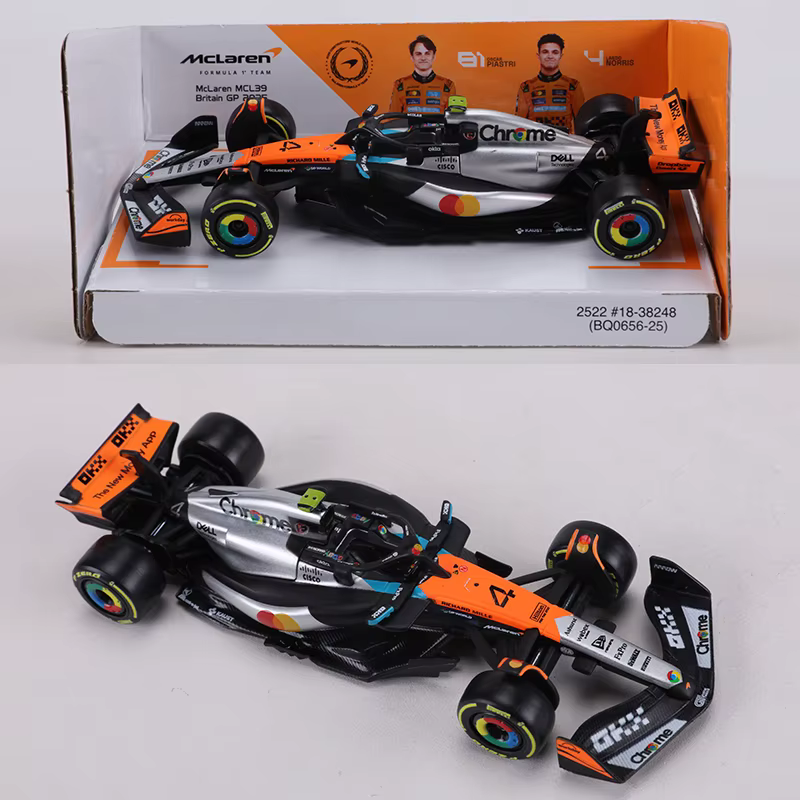 Burago 1:43 McLaren MCL39 GP du Royaume-Uni 2025 F1 Modèle de voiture en alliage