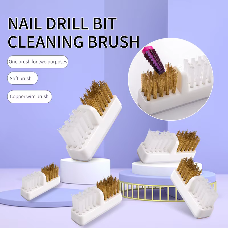 Mèches électriques pour perceuse à ongles, brosse avec boîte anti-poussière, coupe-manucure portable