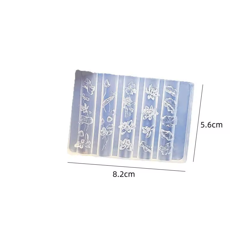 Moule à ongles en Silicone 3D avancé pour créer des modèles de Lotus et de feuilles, outils de manuc