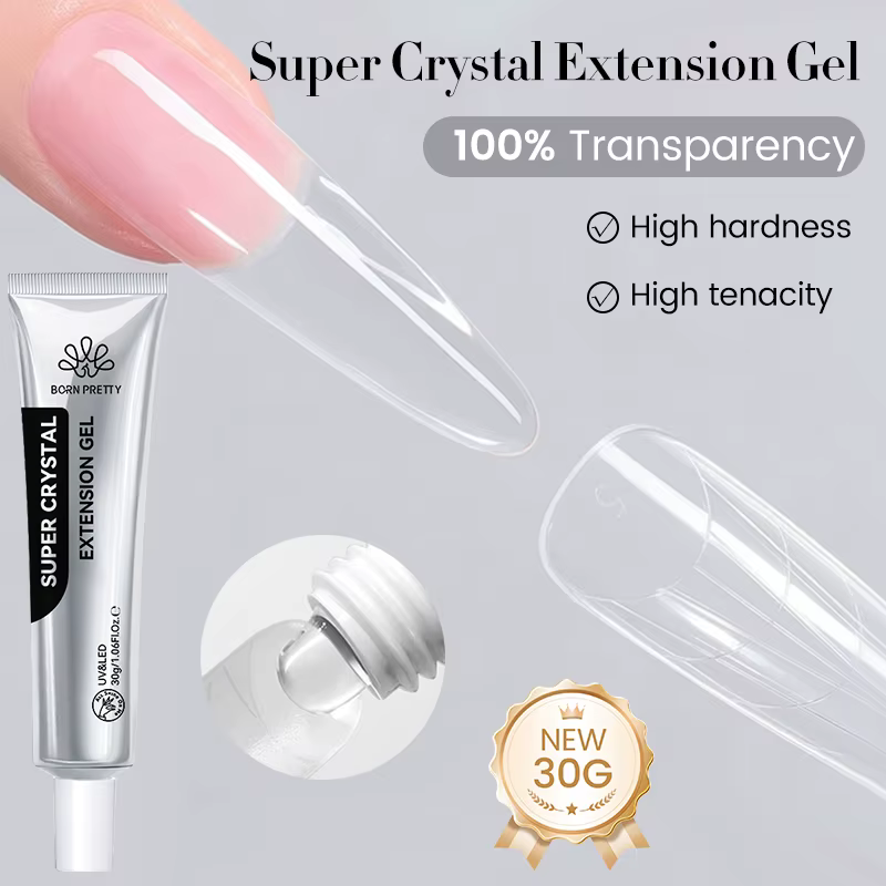 BORN PRETTY 30g Super cristal construction ongles Gel Extension Gel naturel clair dur Gel ongles Ape