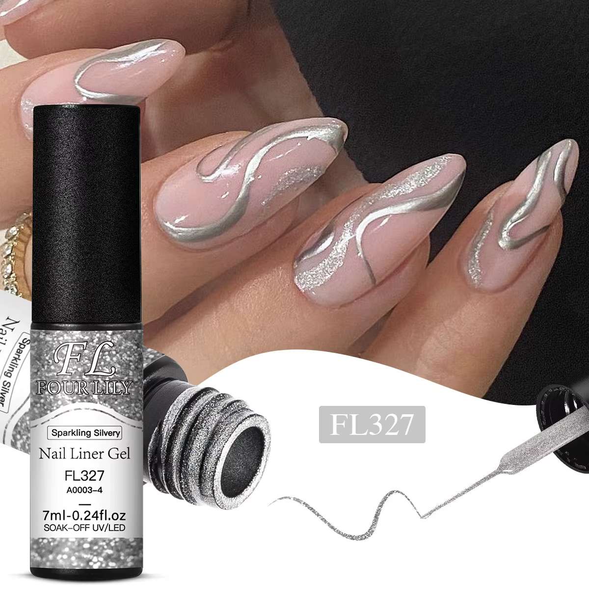 Kit de vernis à ongles Gel, noir, blanc, or, argent, fournitures pour ongles français, Design UV/LED