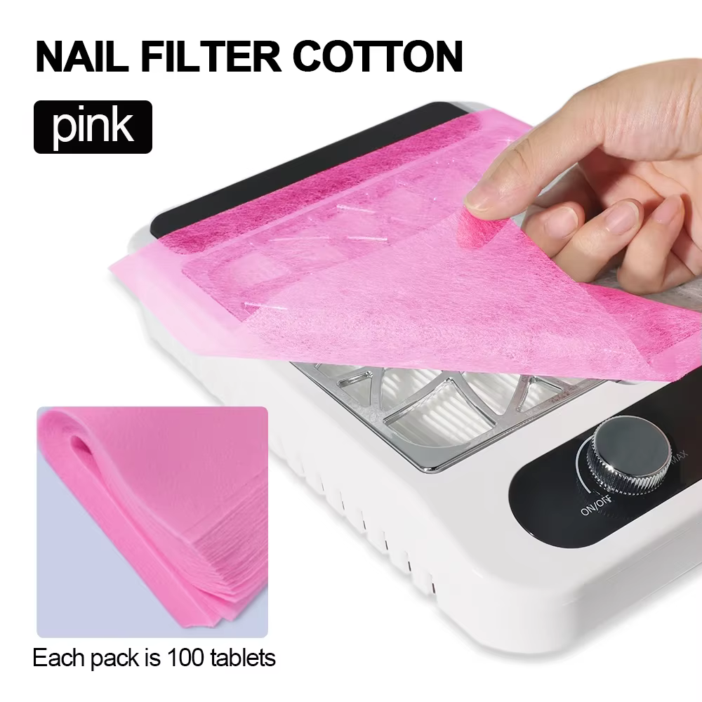 Collecteur de poussière sous vide Nail Art, papier filtre en coton non tissé, papier filtre pour man