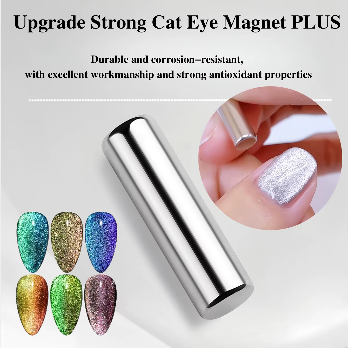 Stylo magnétique rond pour vernis Gel œil de chat, peinture des ongles, bâton magnétique puissant, o