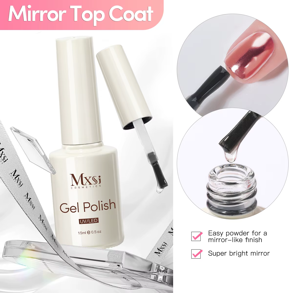 MXSI 15ml goutte d'eau Gel modélisation Gel vernis à ongles Nail Art travail Transparent Texture cla