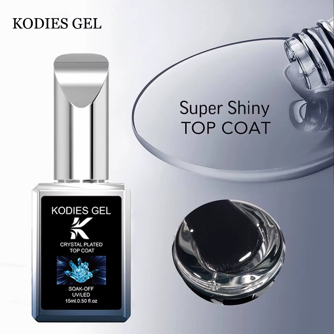 KODIES GEL cristal brillant couche de finition Gel vernis à ongles finition 15ml Super brillant Gel