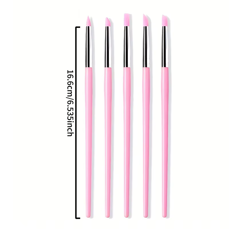 Brosse à ongles en Silicone, pointe de vernis Gel UV, Image 3D, bricolage, pointes, stylo, outils de