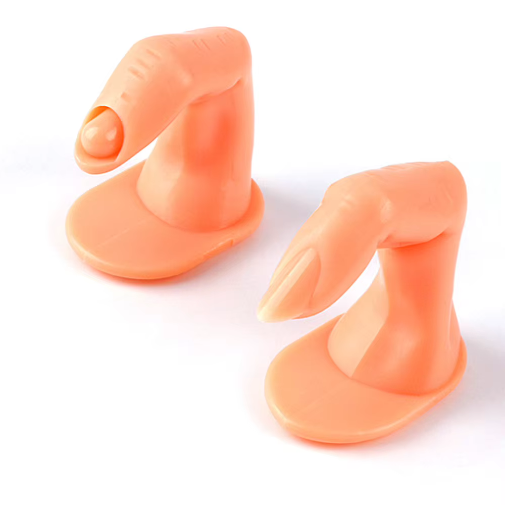 1 pièces en plastique doigt Mode manucure pratique doigt ongles mode débutants formation acrylique U