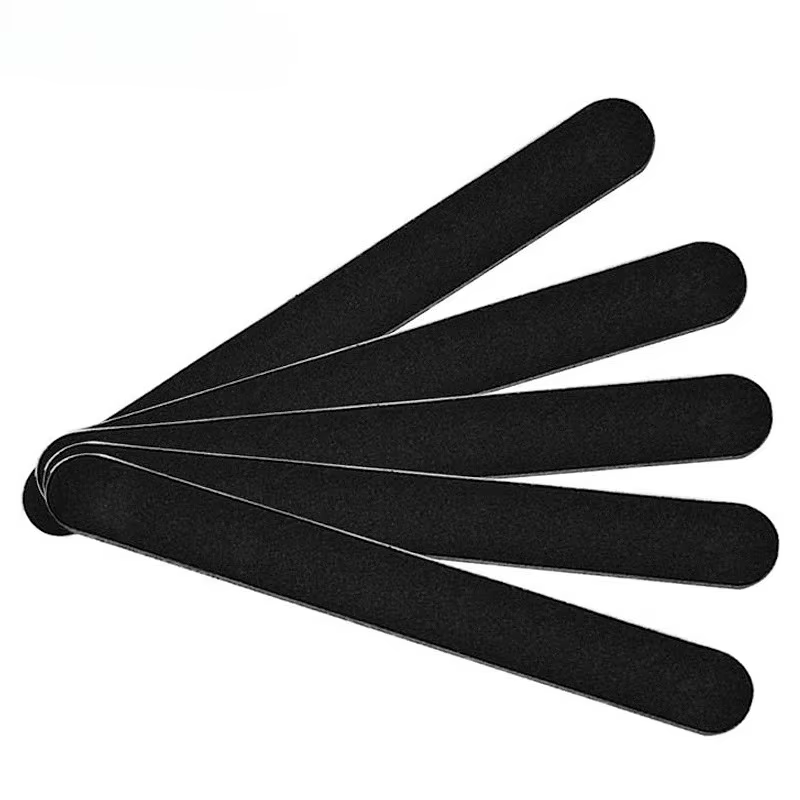 Lot de 5 limes à ongles droites en papier de verre pour manucure, pédicure et outils de nail art DIY